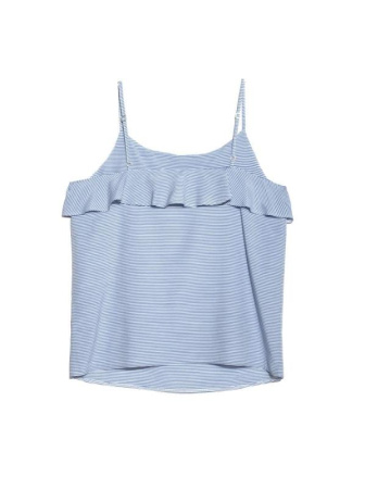 Стильный топ на тонких бретелях LBL 910 || Блуза жін. CE LBL 910, р.170-88-94, white-coral