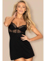 Комплект Obsessive Sharlotte chemise  Черный || Комплект Obsessive Sharlotte chemise  Черный