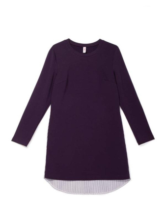 Стильная туника с имитацией рубашки 831 || Туніка жін. CE LTH 831, р.170-96-102, grape purple