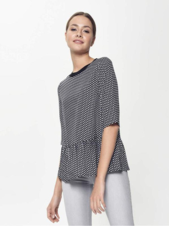 Блузка со звездным принтом LBL 883 || Блуза жін. CE LBL 883, р.170-96-102, black mini star