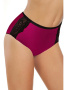 Полные трусики ORO Sophia 2225 Бургундово-черный || Полные трусики ORO Sophia 2225 Бургундово-черный