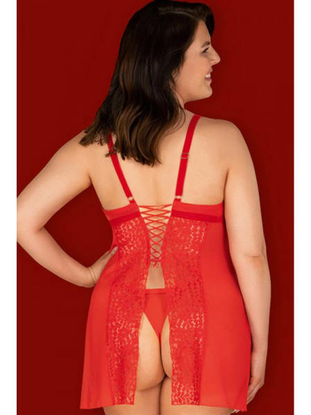 Комплект Obsessive Blossmina chemise Красный