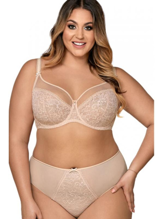 Комплект Ava Crystal - бюстгальтер с мягкой чашкой AV 1396 и бразилианки AV 1396/b Бежевый