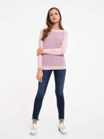 Экстрамягкий фактурный джемпер с металлическим блеском 036 || Джемпер жін. CE LDK036 18С-2СП, р.158,164-96, рожевий