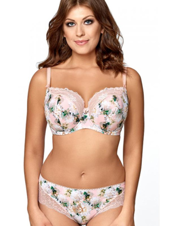 Комплект Ava Dreamy Day - бюстгальтер полумягкий AV 1783 и полные трусики AV 1783 Розово-зеленый