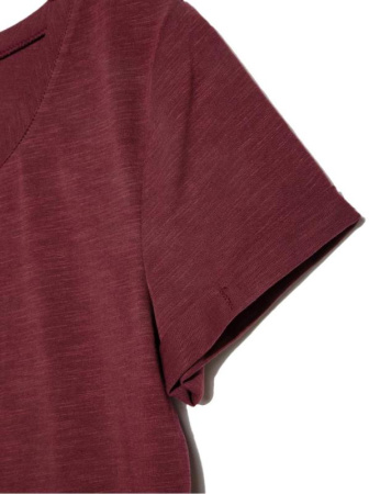 Хлопковая футболка с отложными манжетами LD 926 || Джемпер жін. CE LD 926, р.170-96, windsor wine