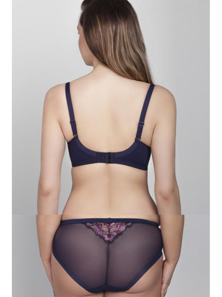 Комплект Samanta Norah - бюстгальтер с мягкой чашкой A122 и полные трусики B400 Синий