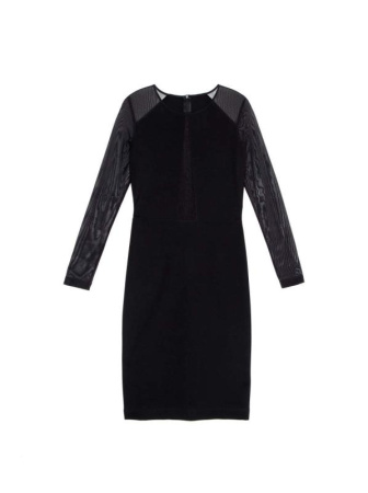 Платье супероблегающего кроя с вставкой из прозрачной сетки LPL 1062 || Плаття жін. CE LPL 1062, р.170-88-94, royal black