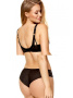 Комплект Kinga Lisa - бюстгальтер с мягкой чашкой SC-699 и полные трусики P-697/2 Черно-сирень || Комплект Kinga Lisa - бюстгальтер с мягкой чашкой SC-699 и полные трусики P-697/2 Черно-сирень