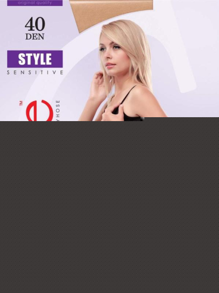 Колготки з коригуючими трусиками для чутливої шкіри STYLE 40 Lycra, р. 4, Nero