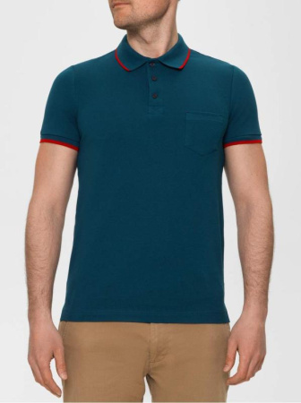 Футболка-поло с контрастной окантовкой MD 944