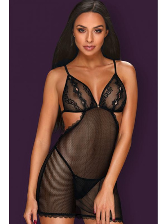 Комплект Obsessive Millagro chemise Черный