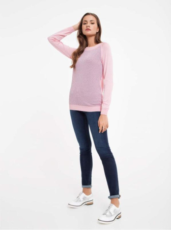 Экстрамягкий фактурный джемпер с металлическим блеском 036 || Джемпер жін. CE LDK036 18С-2СП, р.158,164-96, рожевий