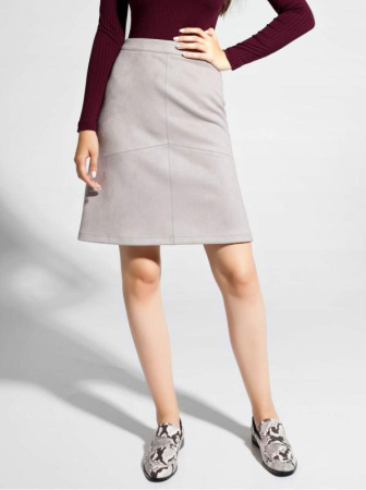 Замшевая юбка А-силуэта c рельефными линиями DESIRE || Спідниця жін. CE DESIRE, р.164-94, silver cloud