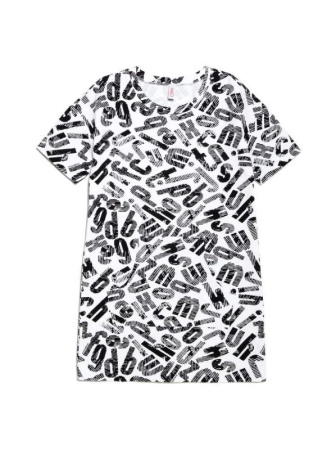 Хлопковая туника с принтом LTH 897 || Туніка жін. CE LTH 897, р.170-88-94, black-white logo