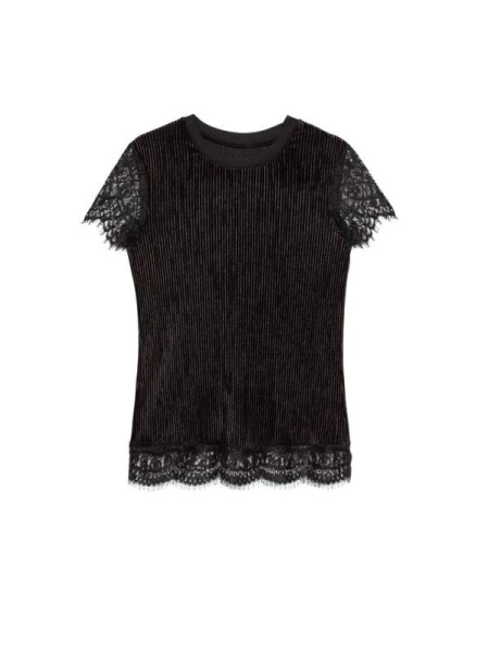 Топ из фактурного велюра LD 1059