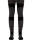 Колготки из микрофибры в разноцветную полоску MARIT, р.140-146, Nero || Колготки з мікрофібри в різнокольорову смужку MARIT, р. 140-146, Nero