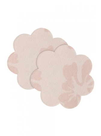 Одноразовые гладкие наклейки Julimex PS-04 цветочки Бежевый || Одноразовые гладкие наклейки Julimex PS-04 цветочки Бежевый