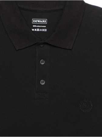 Футболка-поло MD 415 || Трикотаж DiWaRi Джемпер чол. MD 415, р.182,188-108, чорний
