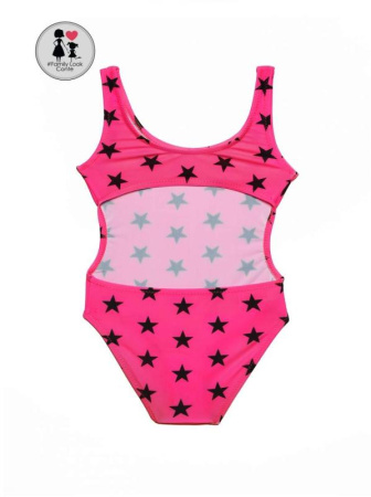 Слитный купальник со звездами SUPER STAR || Купальник дів. CE SUPER STAR, р.158,164-84, fucsia