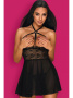 Комплект Obsessive Nettsy babydoll Черный || Комплект Obsessive Nettsy babydoll Черный