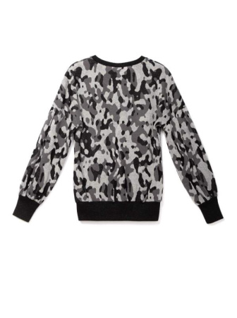 Ультрамодный джемпер с принтом &quot;камуфляж&quot; и мерцающим блеском 839 || Джемпер жін. CE LD 839, р.170-96, grey