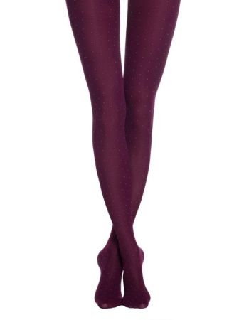 Колготки з малюнком "точки" POINT Lycra, р. 2, marsala