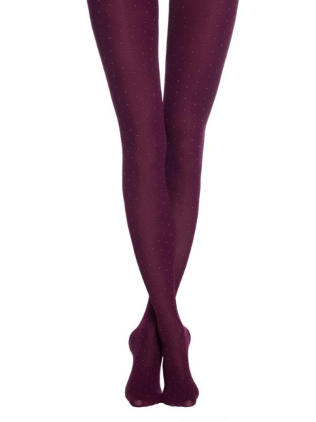 Колготки з малюнком &quot;точки&quot; POINT Lycra, р. 2, marsala