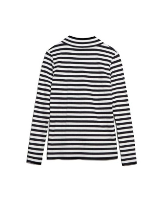 Водолазка в полоску из вискозы премиального качества LD 1037 || Джемпер жін. CE LD 1037, р.170-88, black-grey