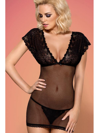 Комплект Obsessive 821-CHE-1 chemise Черный