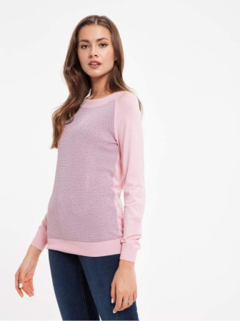 Экстрамягкий фактурный джемпер с металлическим блеском 036