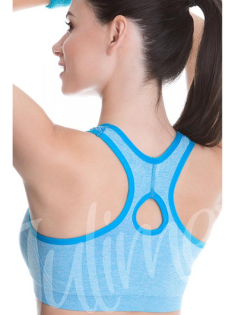 Спортивный уплотненный бюстгальтер Julimex Skip без косточек Голубой || Спортивный уплотненный бюстгальтер Julimex Skip без косточек Голубой
