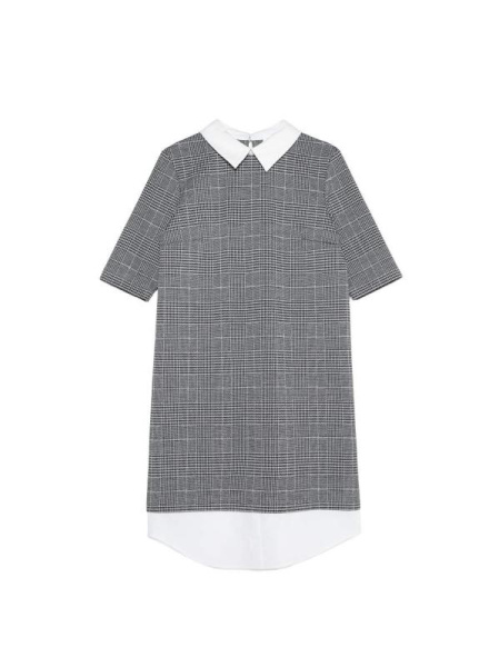 Платье в клетку с имитацией рубашки LPL 1052