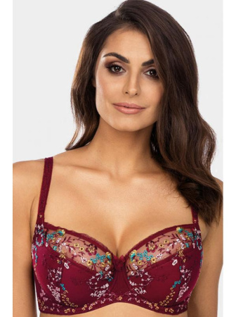Бюстгальтер полумягкий Ewa Bien Sansa B150 Бордо-золотой