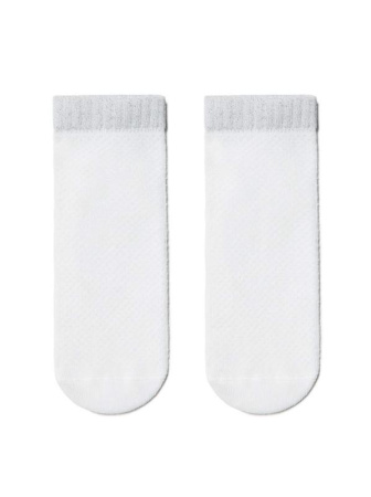 Носки жен. хлопковые Conte AJOUR (короткие, люрекс) 15С-81СП, р.23, 077 белый || Шкарпетки жін. бавовняні AJOUR (короткі люрекс) 15С-81СП, р.25, 077 блідо-фіолетовий
