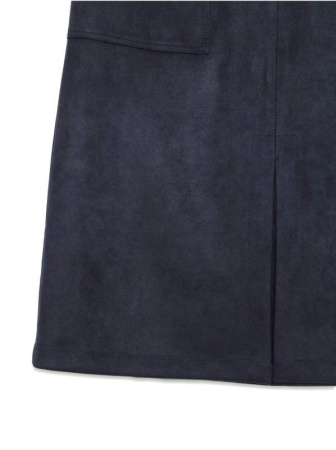 Юбка А-силуэта OFFIConte CHIC с эффектом замши и накладными карманами || Спідниця жін. CE OFFICE CHIC, р.170-98, deep night