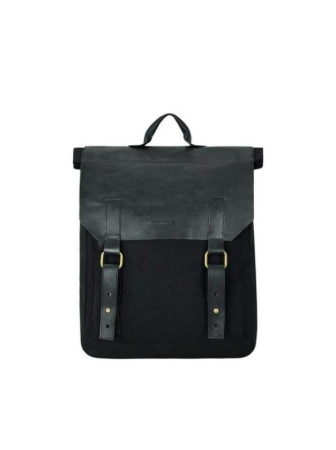 Рюкзак Унисекс Exodus Leather Canvas Черный R0503Ex011