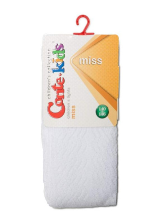 Колготки детские Conte Kids MISS 7С-80СП, р.150-152 (22), 273 білий || Колготки детские Conte Kids MISS 7С-80СП, р.150-152 (22), 273 білий