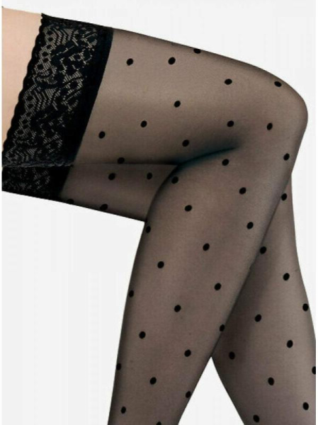 Чулки женские Ravenna autoreggenti Fantasia 20, 1/2, nero(черный)