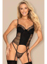 Комплект Obsessive Sharlotte corset  Черный || Комплект Obsessive Sharlotte corset  Черный