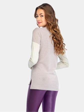 Джемпер с удлиненной спинкой LD 674 || ВТЖ Джемпер жін. CE LD 674, р.170,176-92, латте-бежевий