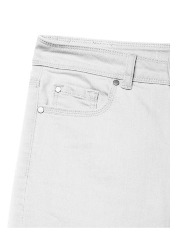 Укороченные eco-friendly джинсы с манжетами CON-129 || Брюки джинсові жін. CE CON-129, р.170-94, bleach grey