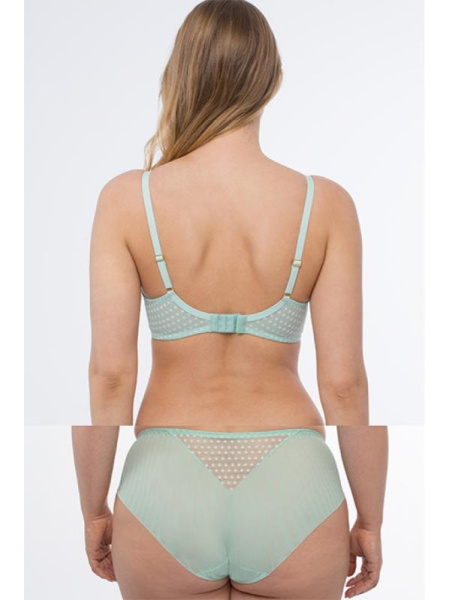 Комплект Samanta Juno - бюстгальтер с мягкой чашкой A125 и полные трусики B400 Мятный