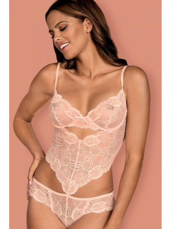 Боди Obsessive Alluria Нежно-розовый