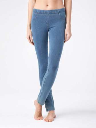 Моделирующие джеггинсы из денима MUZA, р.170-94, bright blue