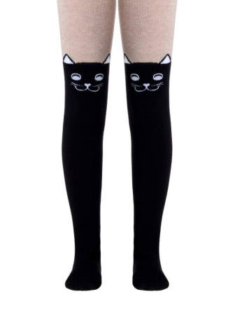 Колготки дитячі Conte Kids TIP-TOP, р. 128-134, 466 чорний-бежевий