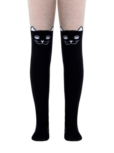 Колготки дитячі Conte Kids TIP-TOP, р. 128-134, 466 чорний-бежевий