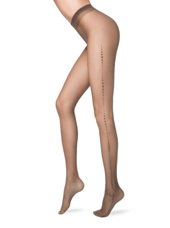 Колготки с лампасами из точек LIRA Lycra, р.2, moro