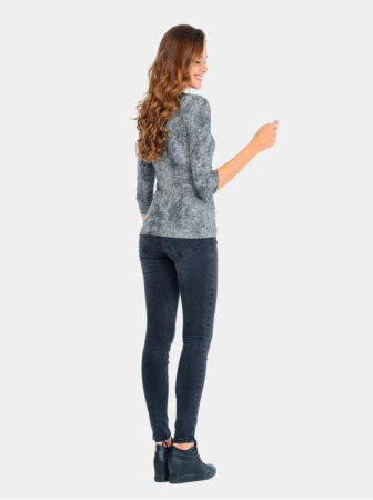 Фактурный джемпер облегающего кроя LD 682 || ВТЖ Джемпер жін. CE LD 682, р.170,176-100, сірий