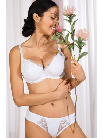 Комплект Dama Kier Collins - бюстгальтер push up и бразилианки Белый